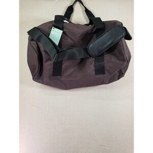 Vespa Duffle Bag Crossbody Canvas Brown Zipper Shoulder Strap Handle NWT